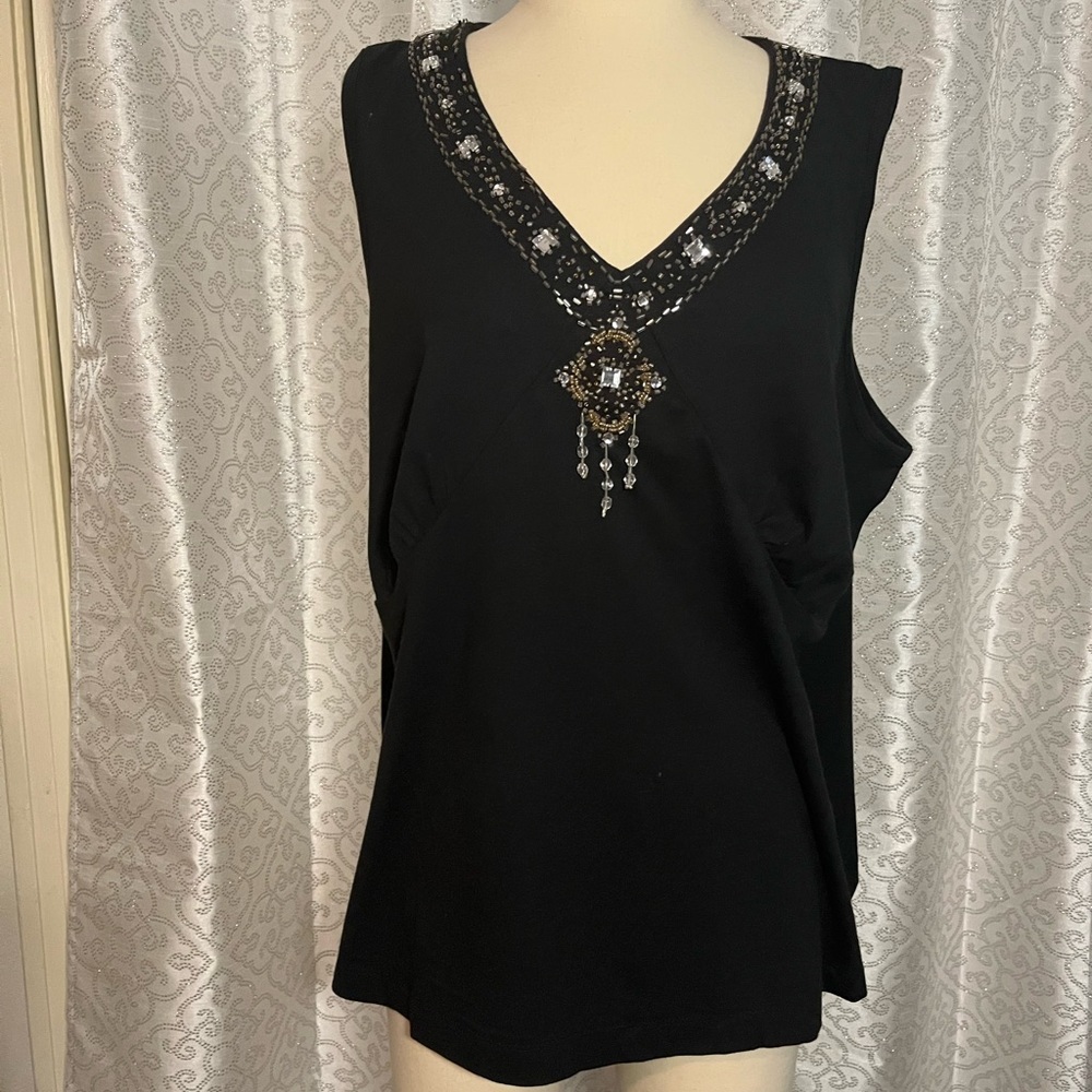 Mosaic decorative beaded tank top T2